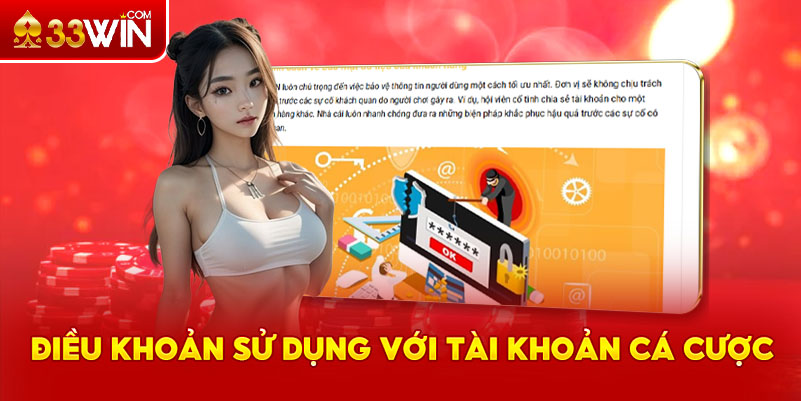 Điều khoản sử dụng với tài khoản cá cược