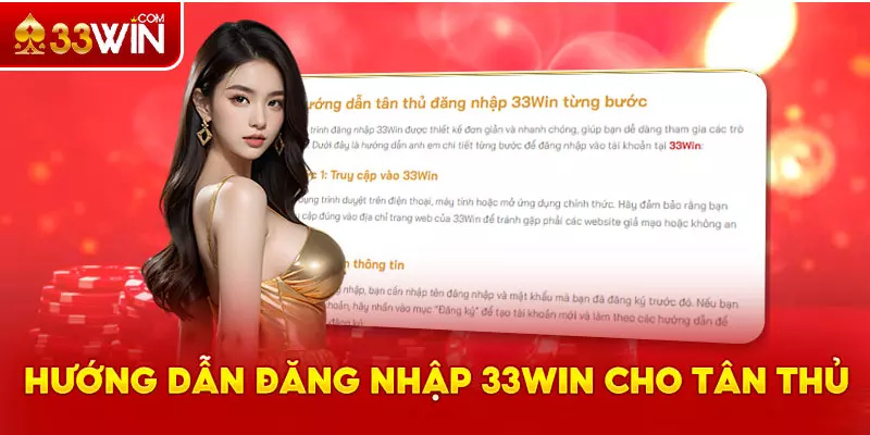 Hướng dẫn đăng nhập 33Win cho tân thủ