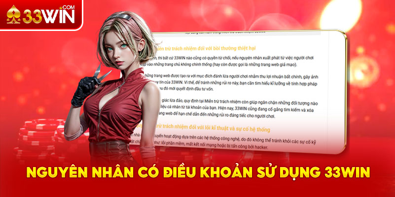 Nguyên nhân có điều khoản sử dụng tại 33Win