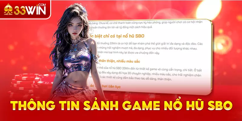 Giới thiệu sảnh nổ hũ SBO
